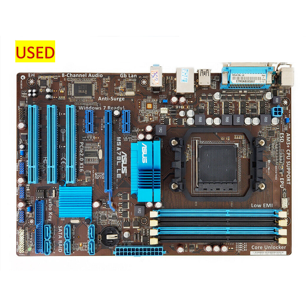 Asus M5A78L LE Original Desktop Motherboard AMD 760G Socket AM3+ DDR3 32G SATA2 USB2.0 ATX Used