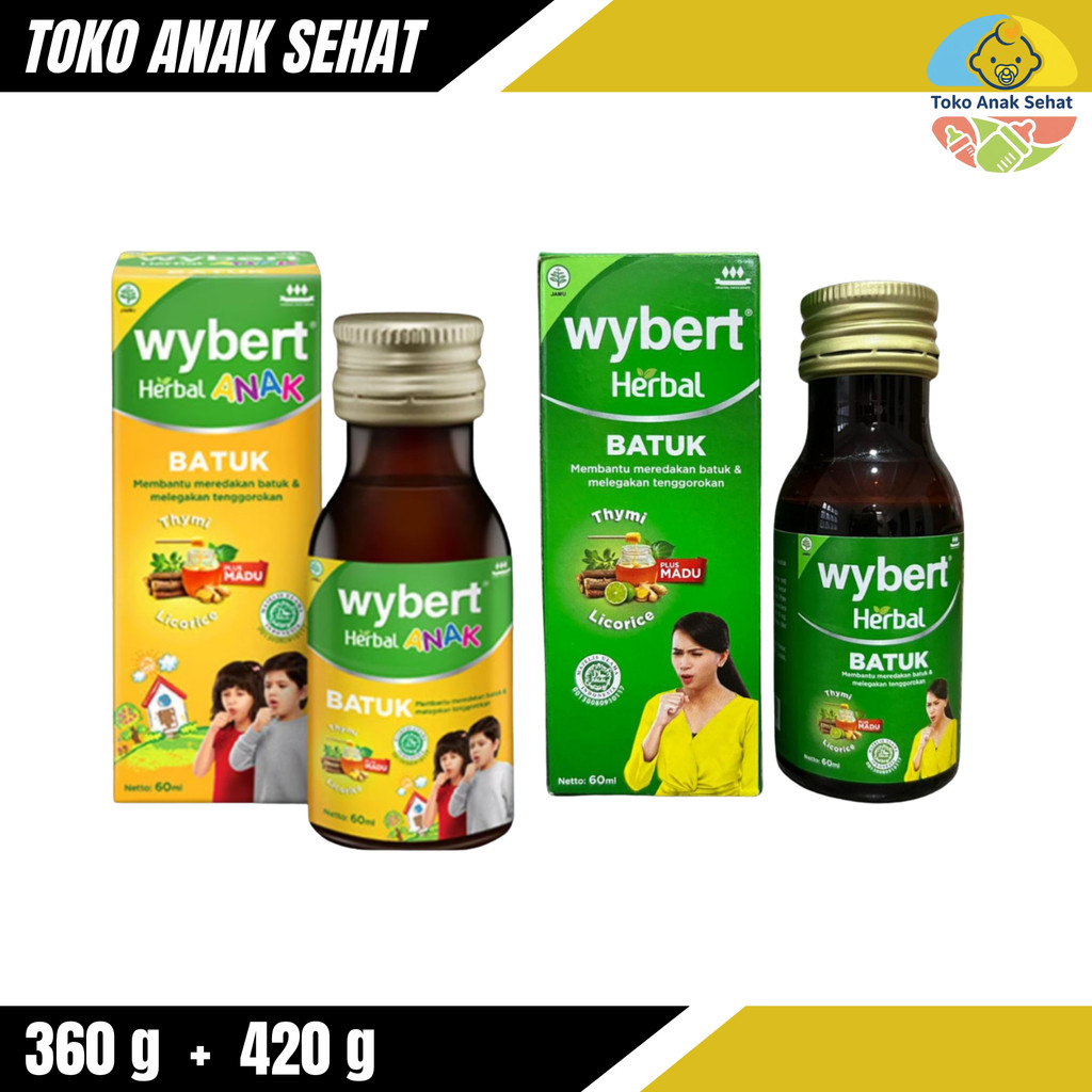 Wybert Herbal Batuk Sirup Anak Dan Dewasa Aman Untuk Ibu Hamil 60ml Thymi Licorice Plus Madu ASB
