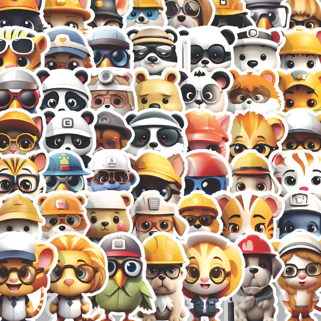 

Stiker Cutting Pack Stiker Animal Cartoon Profesion Series [Serial Profesi Kartun Hewan] Isi 100Pcs Series Aesthetic Lucu Keren Untuk Koper Bahan Vynil