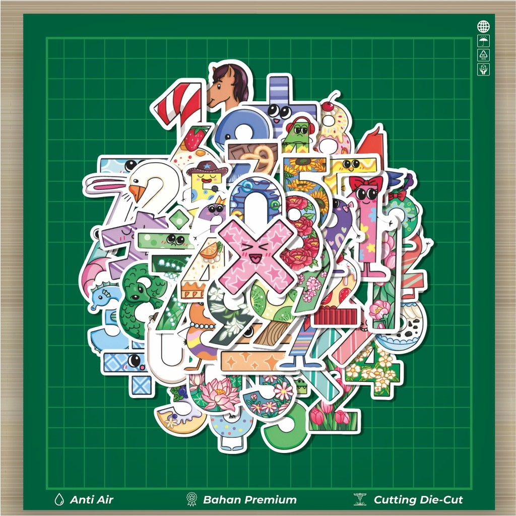

HOT 50 PCS STIKER Stiker Numerik Stiker Fashion Cars Decal Dingin Kartu Album Custom Vinyl Anti Air- Sticker Aesthetic Buku Journal Koper Casing HP Tablet Laptop Helm Motor Botol Minum