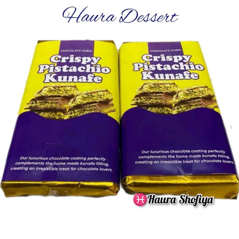 

Coklat Dubai "PISTACHIO KUNAFE" Chocolate Original Viral Berat ±270 Gr Food Cocoa Makanan Cokelat