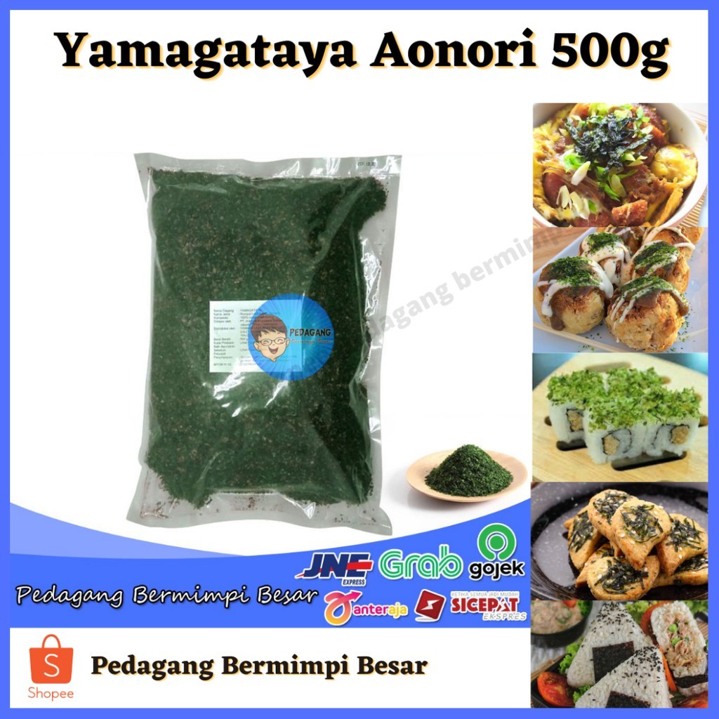 

Yamagataya Aonori 500gr | Aonori | Nori | Seaweed Flakes | Rumput Laut Import