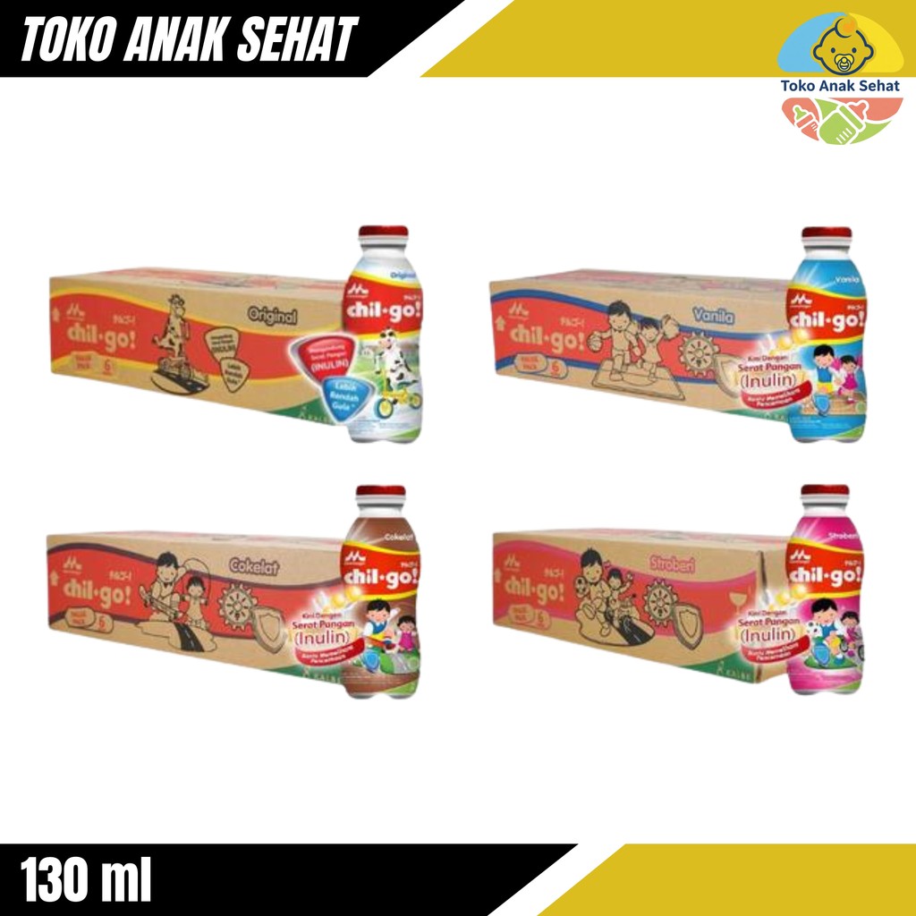

Chil Go UHT 1 Karton Dus 36 Botol Susu Cair Rasa Coklat Vanilla Strawberry