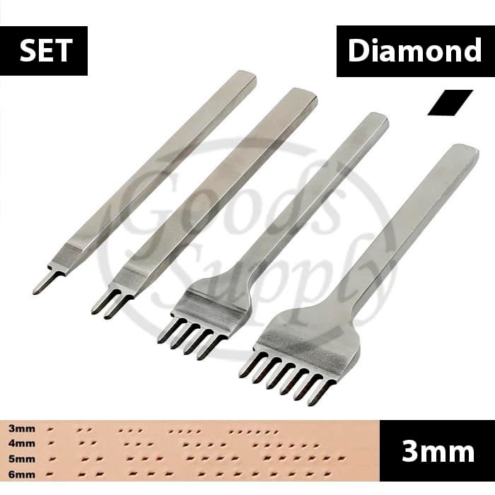 

Stitching Hole Punch Leather Tools Set Prong 3mm - SET - 4PCS