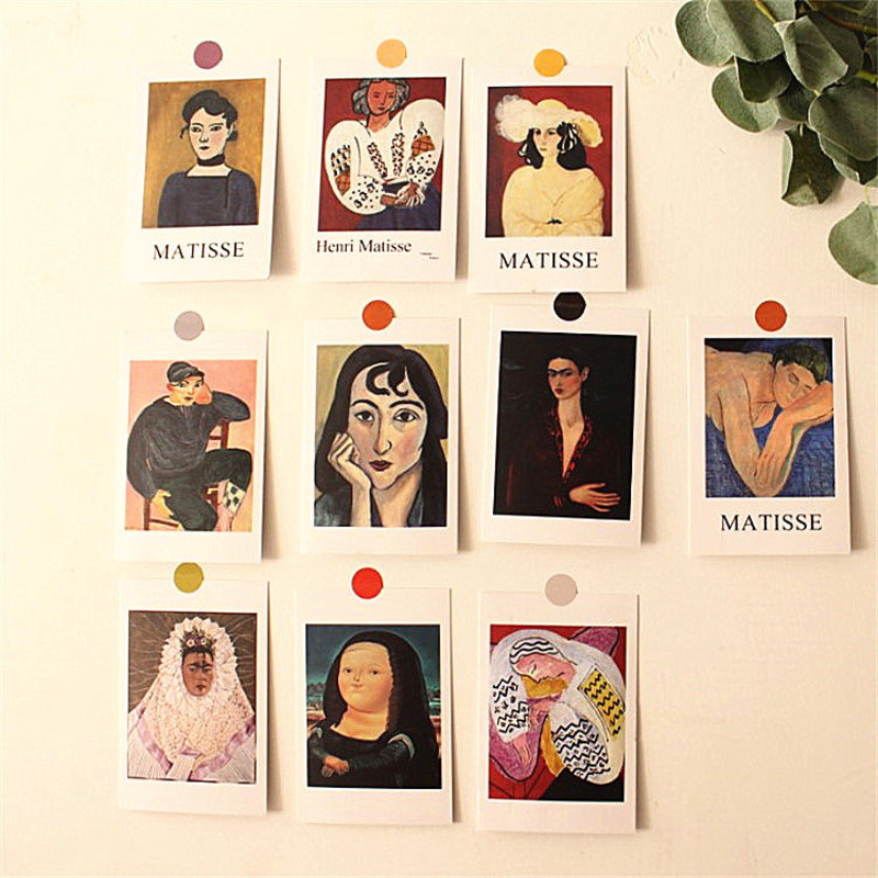 

French Retro Abstract Art Decoration Poster Creative Greeting Cards Photo Painting Postcard Bedroom Background Wall Sticker Gift