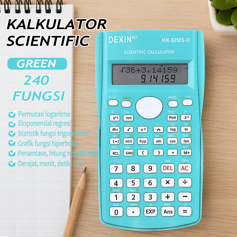 

Kalkulator Scientific 24 Fungsi - 3 Warna Trendy, Untuk Sekolah/Kantor/Akuntansi Calculator Colorful, Praktis