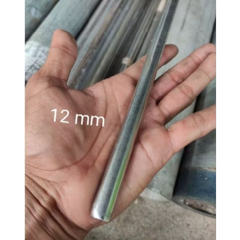 AS BESI BAJA DIAMETER 12MM DAN 16MM / AS BAJA  DIAMETER 22MM PANJANG 20cm 25cm 50cm dan 100cm