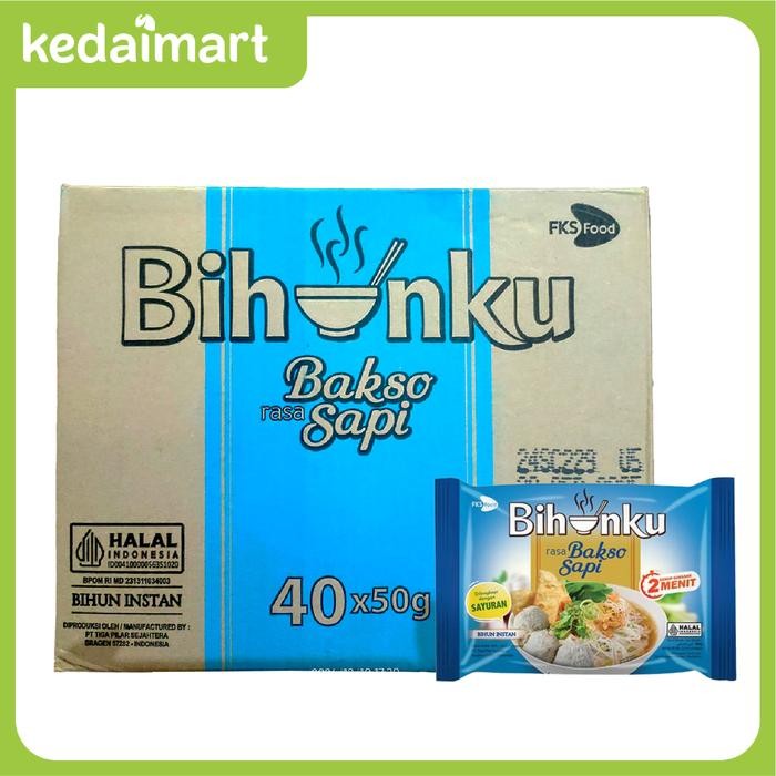 

Bihunku Bihun Instan Bakso 50 Gram Dus Isi 40