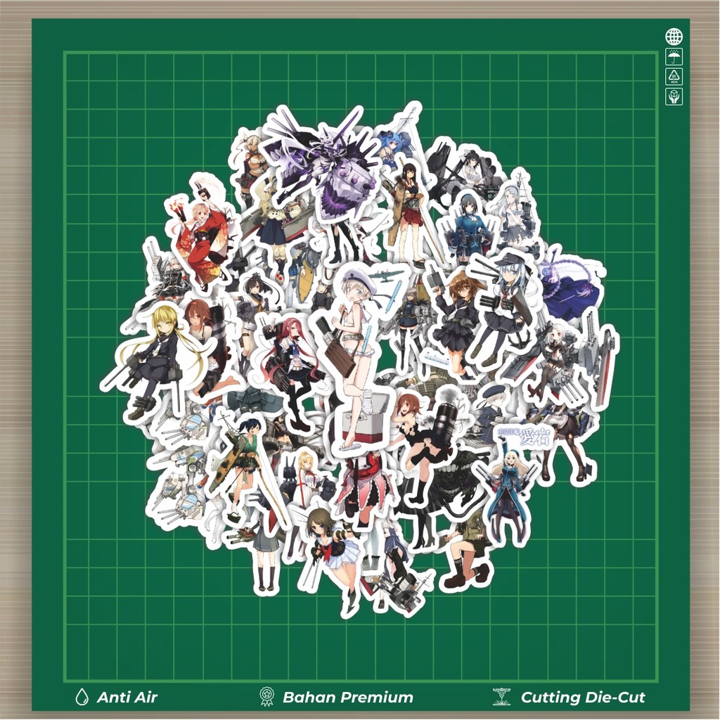 

HOT 50 PCS STIKER Stiker Anime Game Series Kantai Collection Character 2 Stiker Fashion Cars Decal Dingin Kartu Album Custom Vinyl Anti Air- Sticker Aesthetic Buku Journal Koper Casing HP Tablet Laptop Helm Motor Botol Minum
