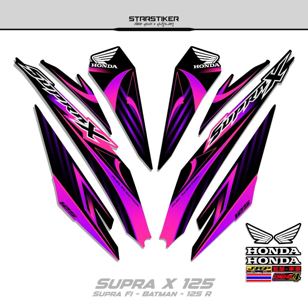 STRIPING SUPRA X 125 R STIKER SUPRA X 125 FI STICKER SUPRA-X 125 R WAVE 110