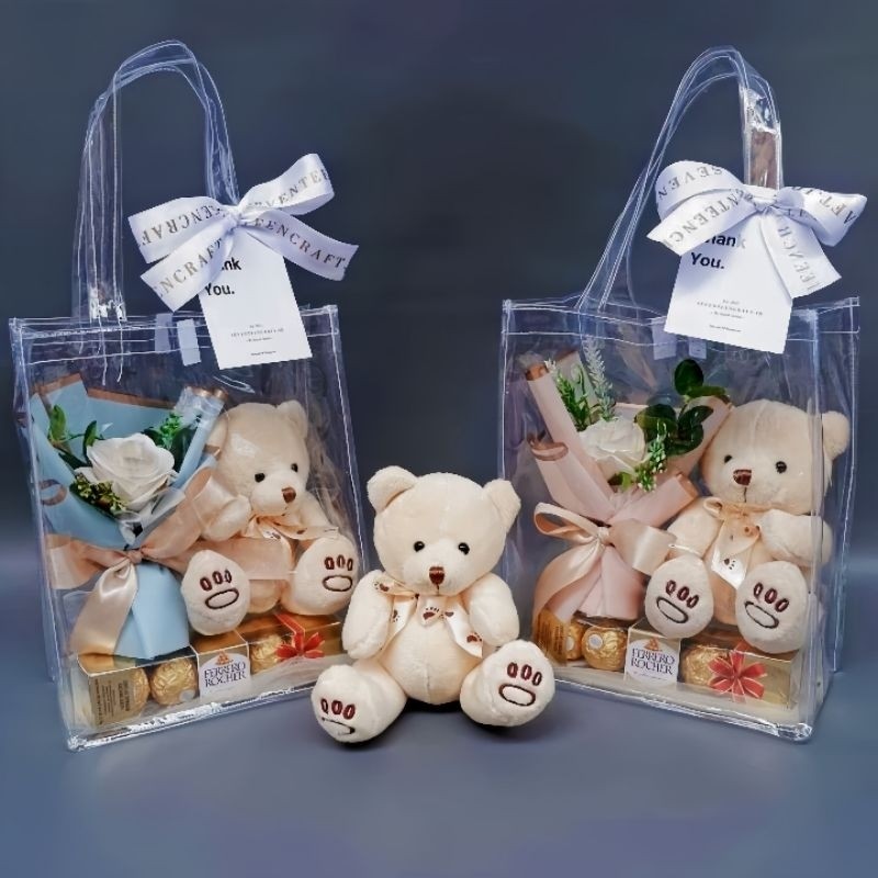 Tas Mika Transparan Souvenir Elegan PVC Goodie bag