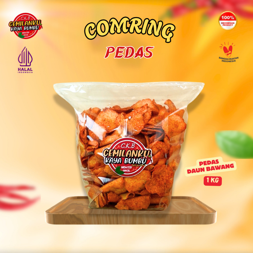 

Cemilanku - 1Kg Kecimpring Bawang Daun, Rasa Pedas, Comring