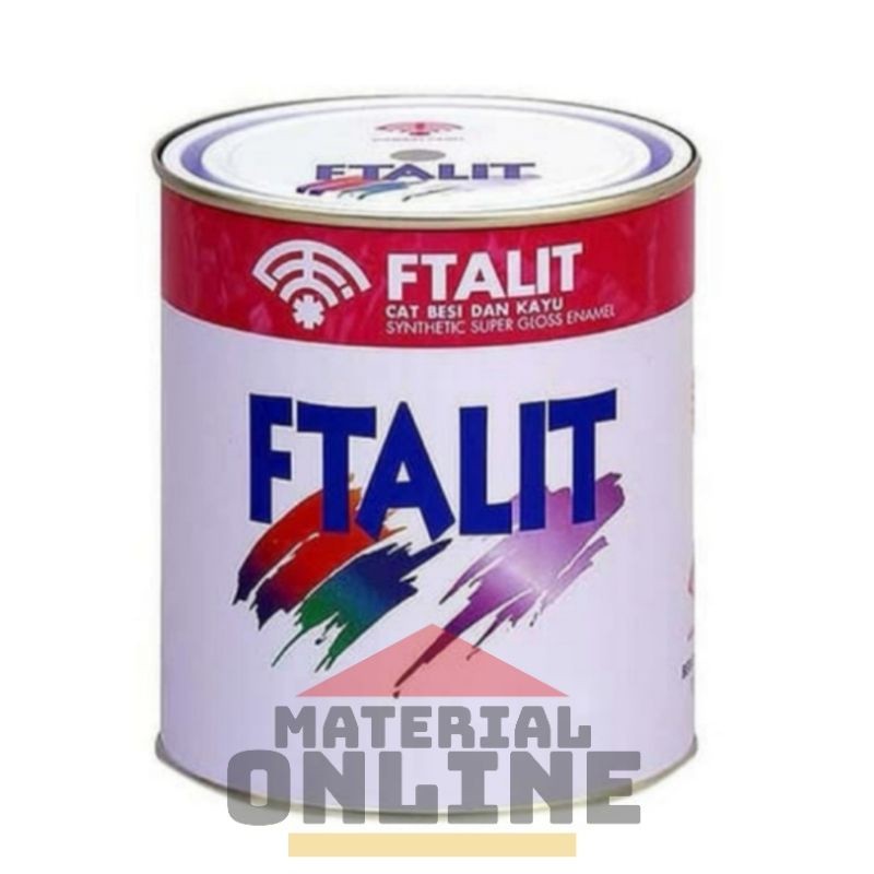 Cat Minyak FTALIT Kansai Kayu Besi White Putih Black Hitam Dop Doff Kaleng 1Kg 1Liter 1 Liter kg