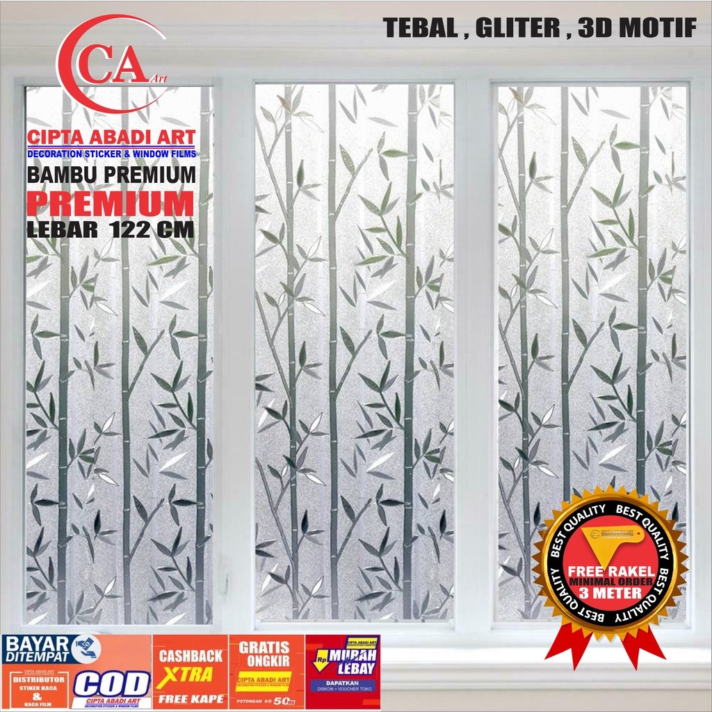 Stiker Kaca Sticker Kaca  Stiker Kaca Jendela  Stiker Kaca Bunga Tulip Premium Stiker Kaca Tebal  St