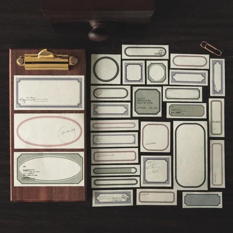 

30Pcs Set Basic Tear border Notebooks Collage Handbook Material Writing Scrapbooking cut 142*92mm Sticky Girl's Note Book Border