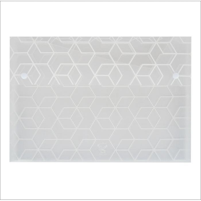 

EAGLE Carry File Box Transparan Tebal 3 Cm Map Dokumen Motif KUBUS F4 - Bening