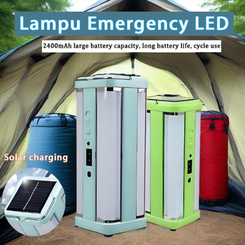 [Lampu Camping] LED Surya 360°｜Darurat & Cas HP USB Tenaga surya, pencahayaan 360°, cocok untuk camp