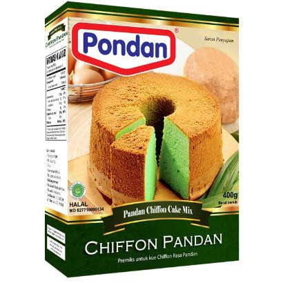 

Pondan Chiffon Pandan - box 400 g ( tepung Premix )