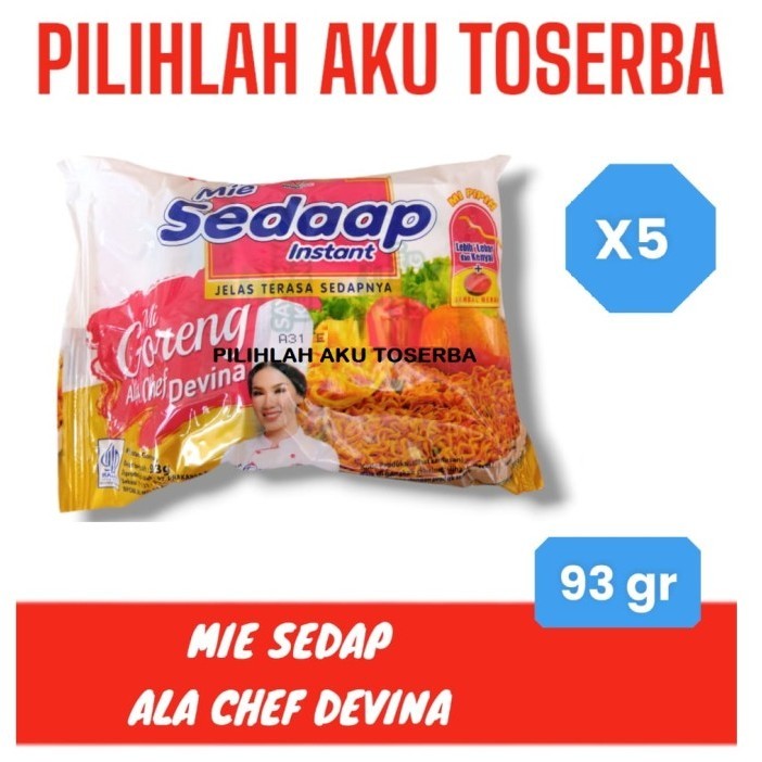 

Mie Instant MIE SEDAAP GORENG ALA CHEF DEVINA - ( HARGA 5 PCS )