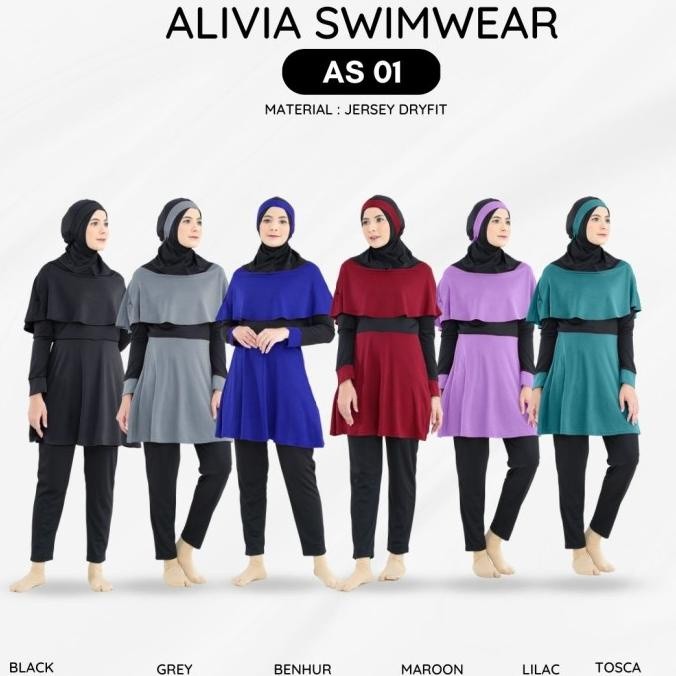 

Alivia Swimwear AS01 - Baju renang muslimah dewasa wanitamuslim marina #n6