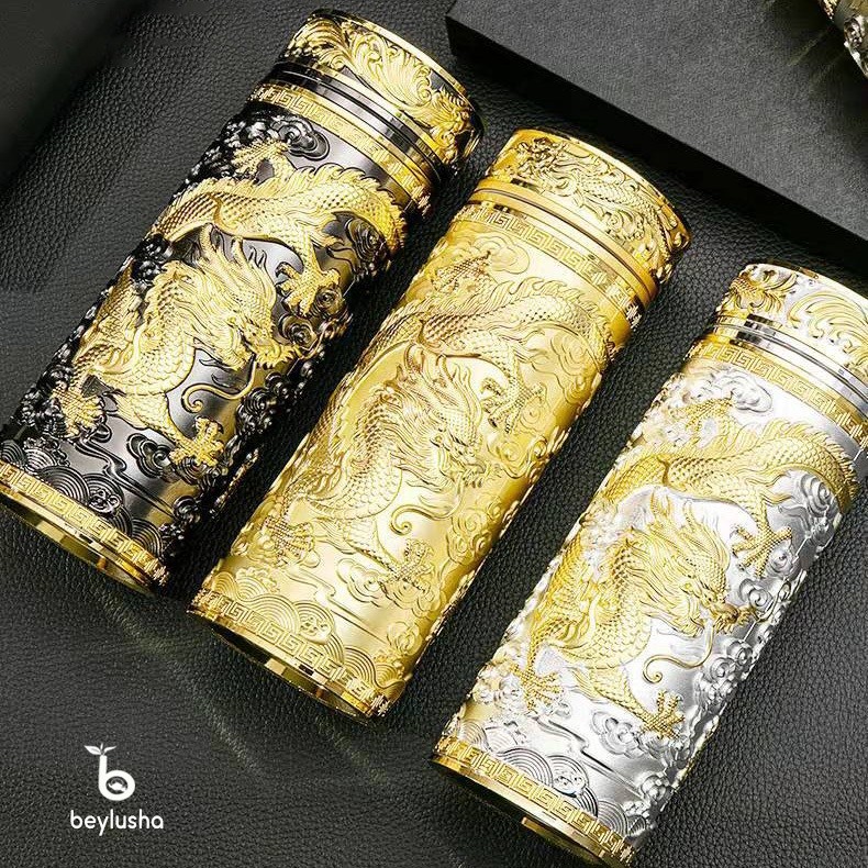 Tumbler Hampers Kado Souvenir Termos Panas Dingin Chinese Tea Herbal Tie Guan Yin Ocha Filter Perak 