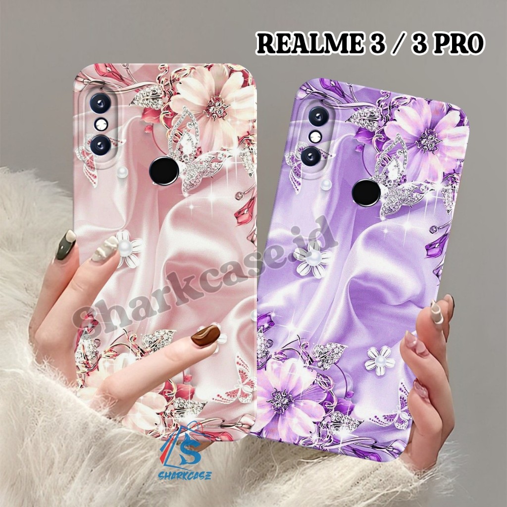 Case Realme 3 / 3 PRO / 5 PRO / 5 / 5i / 5s / C3 / C2 / C1 Motif Bunga Aesthetic Terbaru Kekinian - 