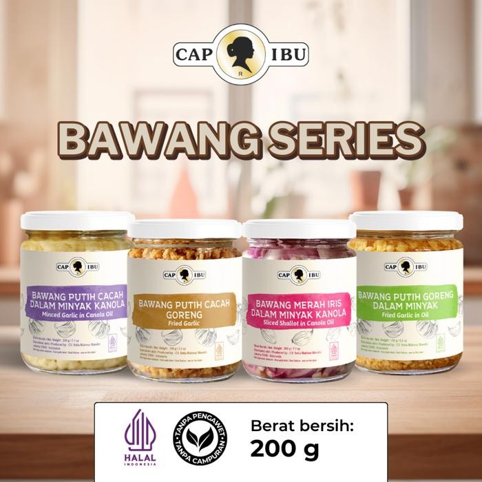 

[BAWANG SERIES] CAP IBU Bawang Putih Bawang Merah dalam Minyak - Bumbu Masak Instan Premium