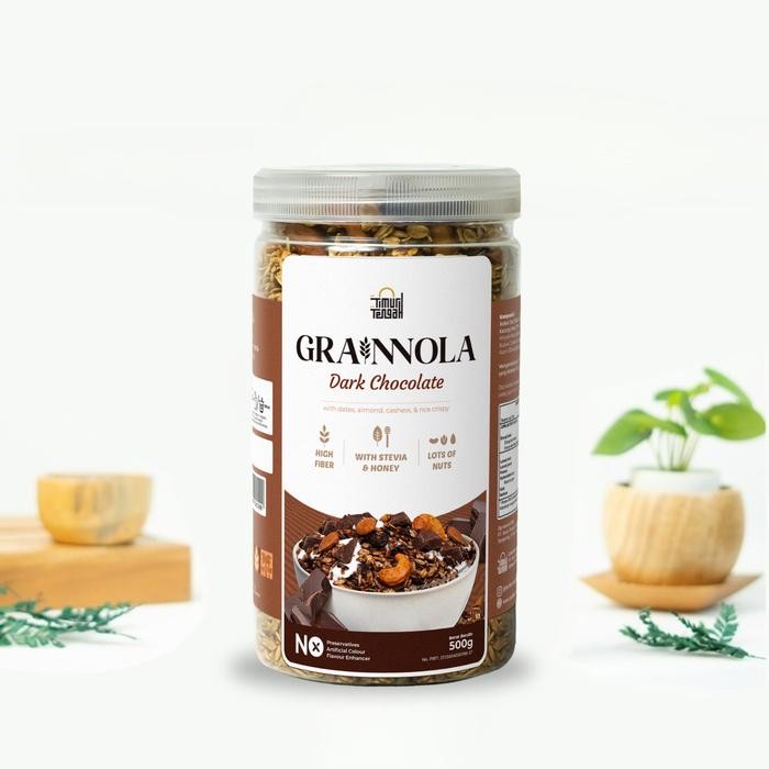 

[TERLARIS] Granola 500 gr Kemasan Toples Oat Sereal Grainnola Original Timur Tengah - Cokelat[TERLARIS ]