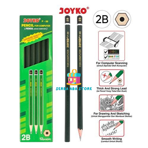 

Pensil Joyko 2B P-88 Pencil P88 For Komputer UN - SAS88
