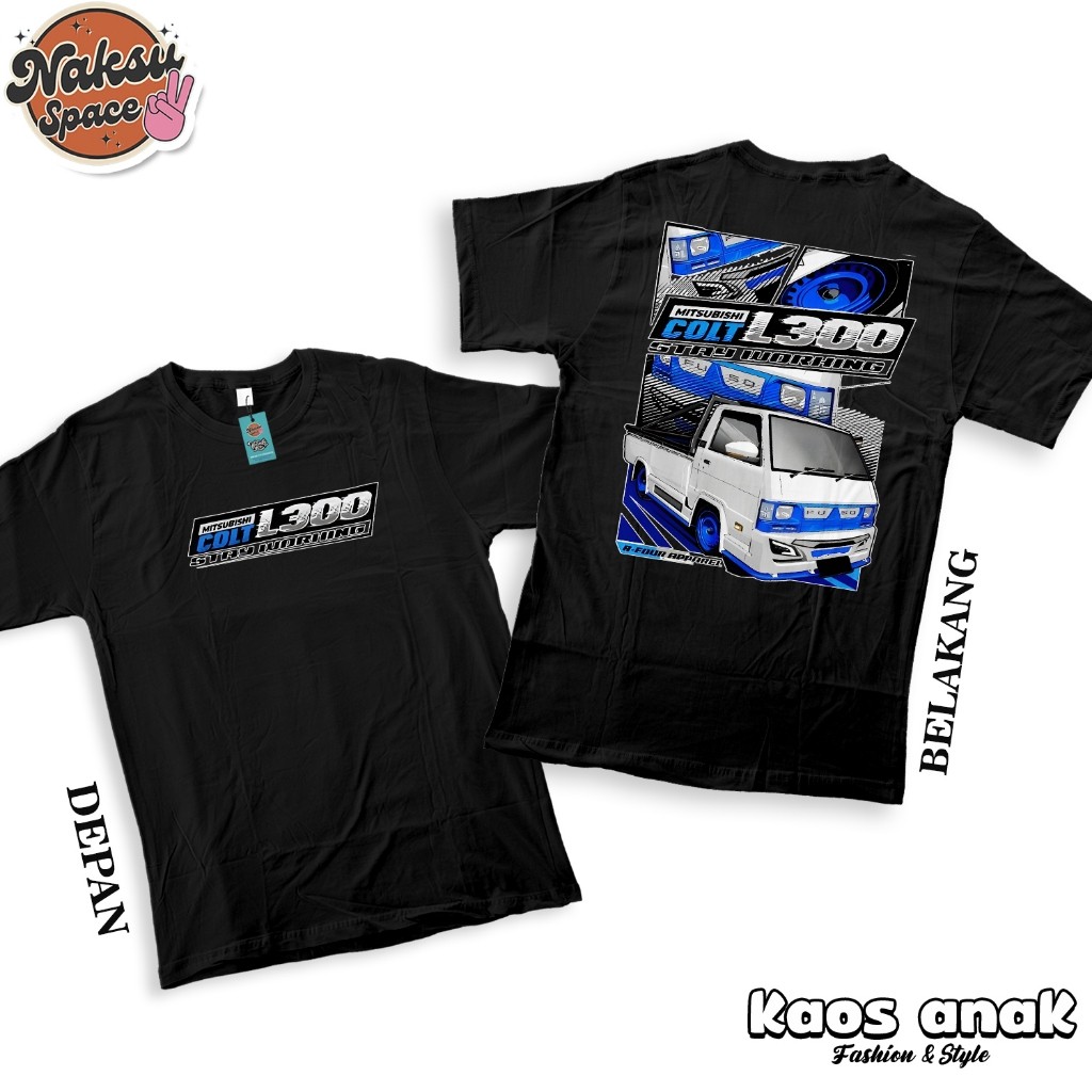 KAOS ANAK MOBIL PICKUP COLT L300 BAJU DISTRO ANAK BAJU ANAK LAKI LAKI COMBED 30S