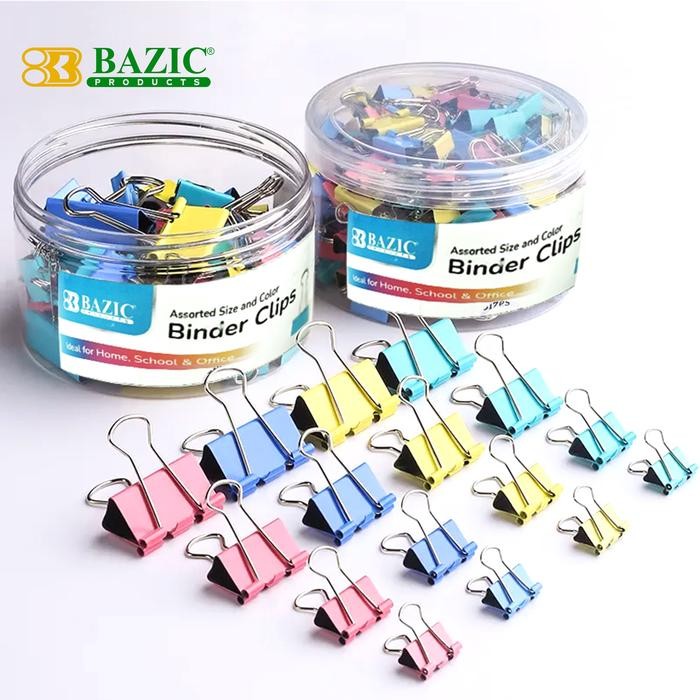 

Promo Bazic Binder Clips Assorted Size And Color 50 Pcs - Penjepit Kertas