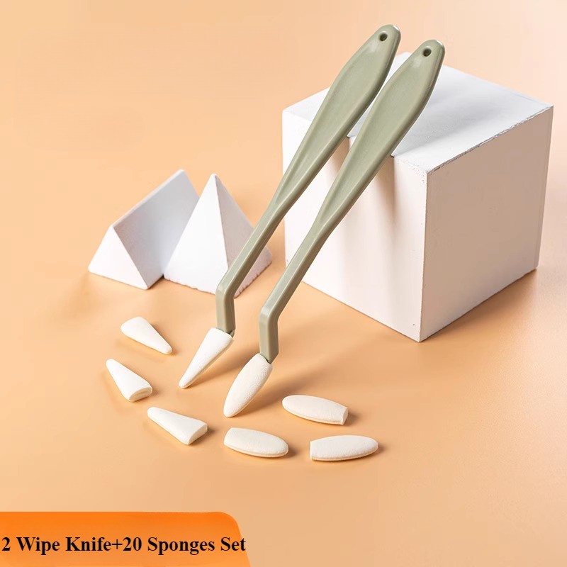 

2 Art Sketch Wipe Knife +20pcs Washable Brush Sponge Highlight Artist Correction Detail Eraser Pen Sketch Clean Tools Drawing