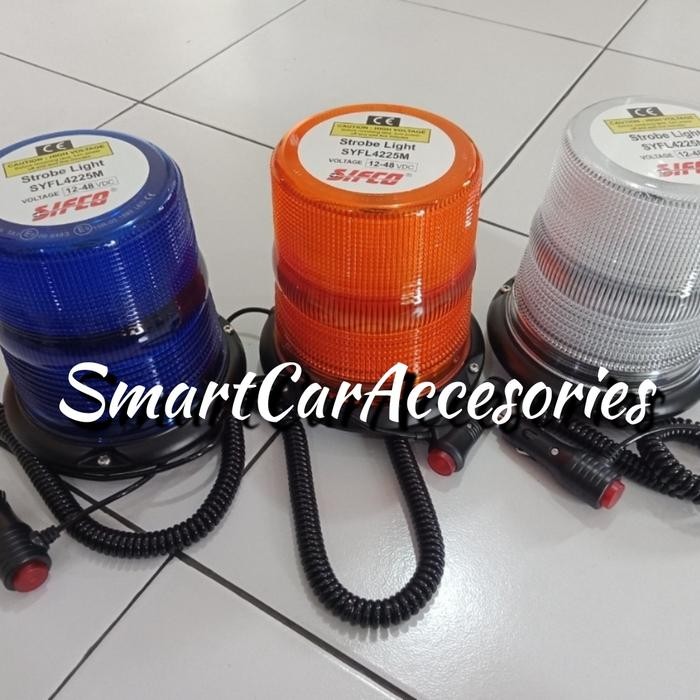 Lampu Rotary Warning Light Magnet Tempel Sifco 4225M LED 7 Mode Kedip