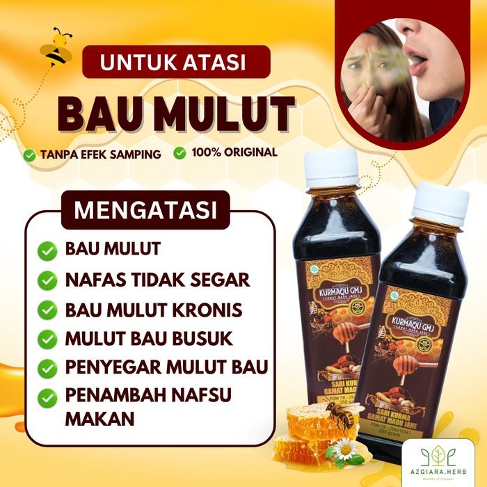 

Kurmaqu - Atasi Mulut Bau Busuk, Nafas Bau Tidak Sedap, Penghilang Bau Mulut, Bau Mulut Kronis, Bau Mulut Menahun, Suplemen Kesehatan, Herbal - Kurmaqu madu mura