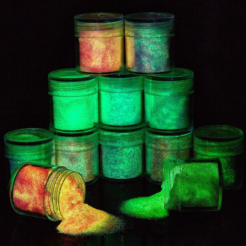 

12 Color Luminous Powder Resin Pigment DIY Epoxy Resin Mold Nail Art Glitter Powder Glow In The Dark Jewelry Making Supplies
