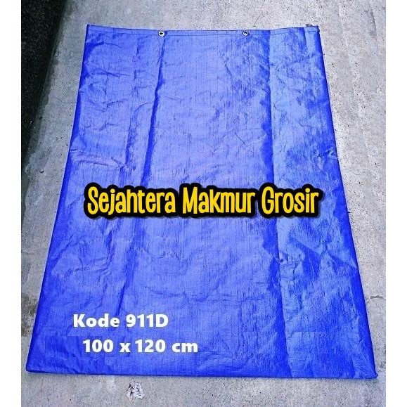Kantong Tas Barang Terpal Besar / Tas Karung Laundry Terpal Jumbo - Kantong Terpal, Biru
