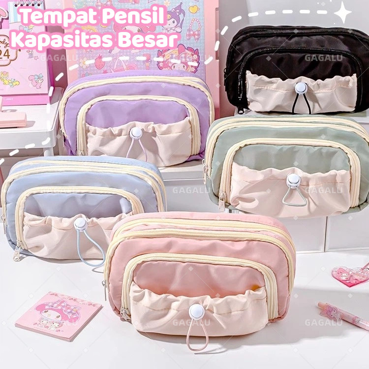 

GAGALU Tempat Pensil Kawaii Kapasitas Besar Kotak Tempat Kantong Tas Pensil Lipat Untuk Perlengkapan Sekolah Organizer Alat Tulis Siswa Kantor Anak Perempuan