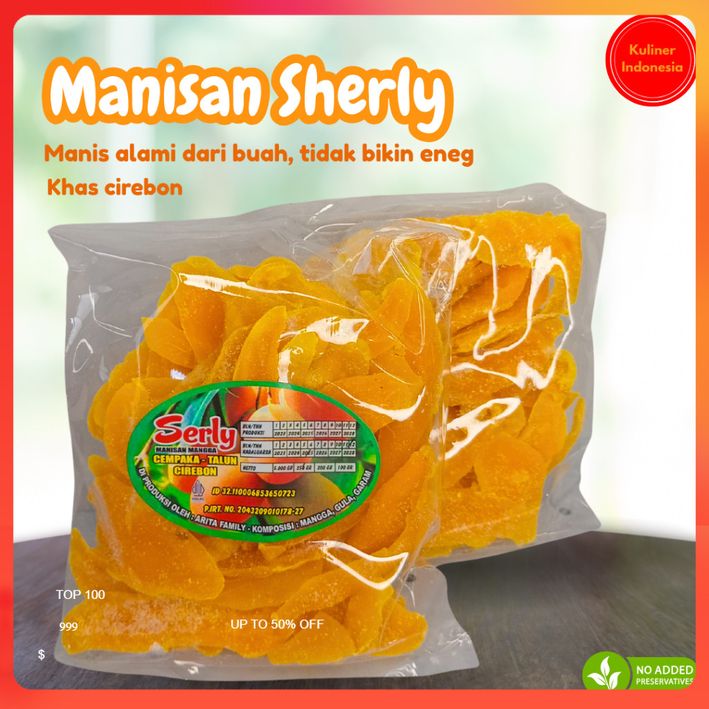 

Manisan Mangga Kering Sherly | Manisan mangga khas cirebon