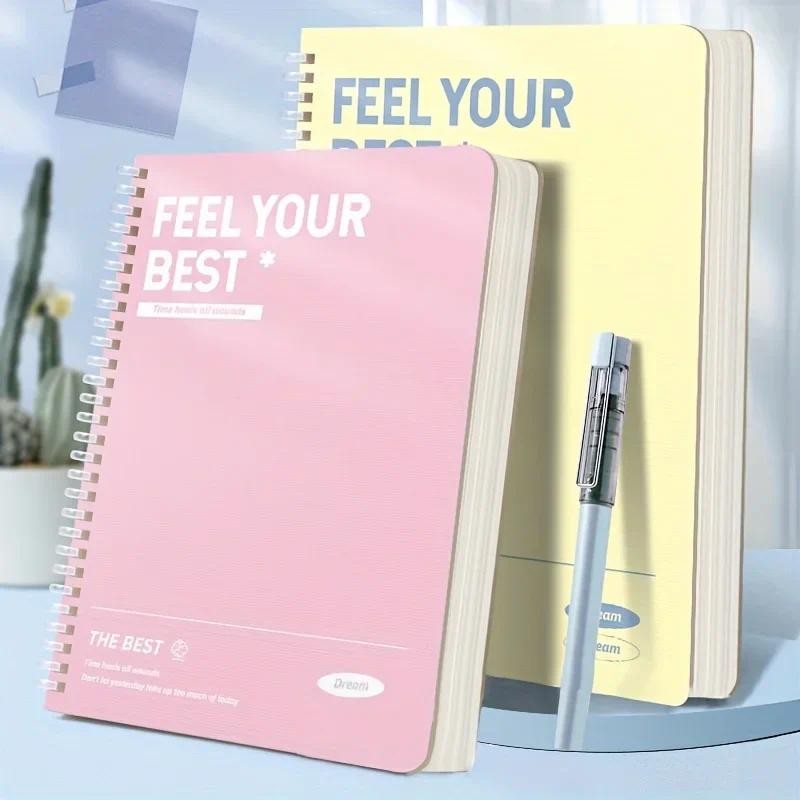 

A5 Thickened Spiral Notebooks Perforated Pages Loose-leaf Notebook for Students Office & School Supplies Stationery