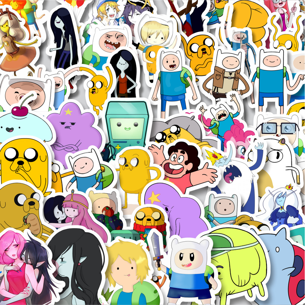 

Stiker Cutting Pack Stiker Kartun Series Adventure Time Character Mix 5 Isi 100Pcs Series Aesthetic Lucu Keren Untuk Koper Bahan Vynil