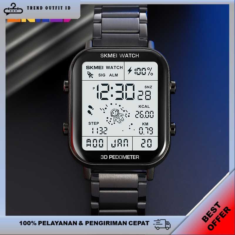 SKMEI Jam Tangan Digital Sport Watch Alarm Waterproof Pedometer - 1888