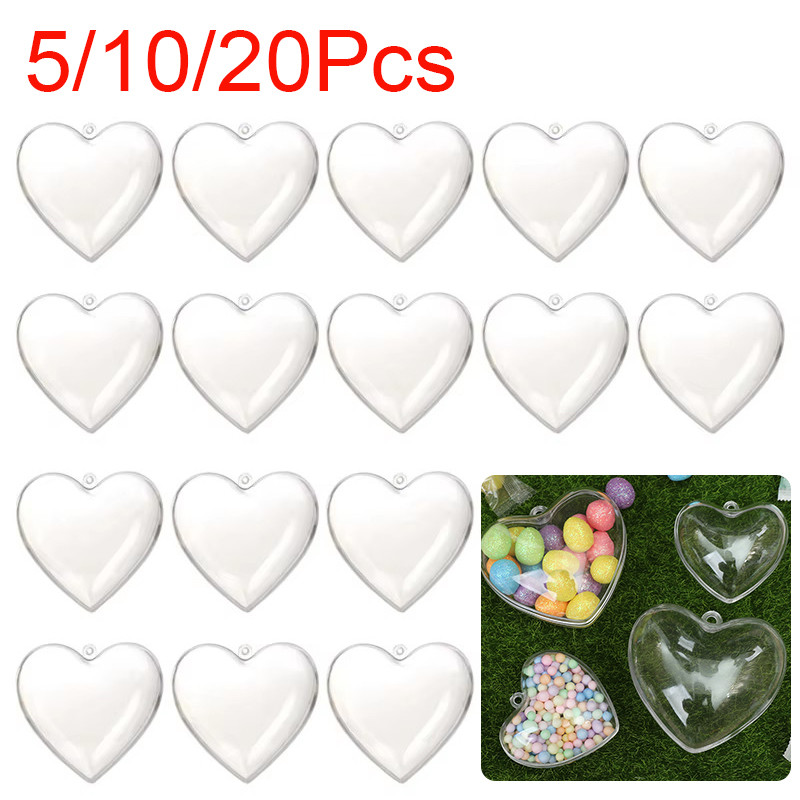 

5/10/20pcs Transparent Love Heart Candy Box Wedding Favors Gifts Packaging Boxes Ball Birthday Party Decor Baby Shower