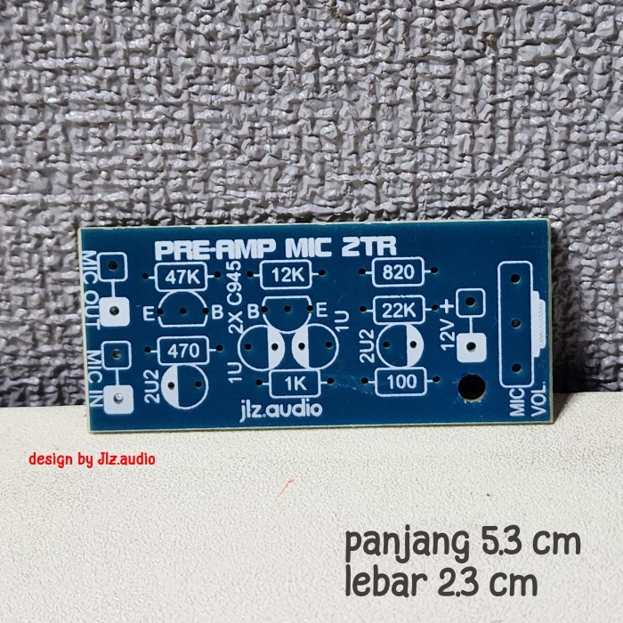 (EP)  PCB PRE AMP MIC 2 TRANSISTOR 2 TR
