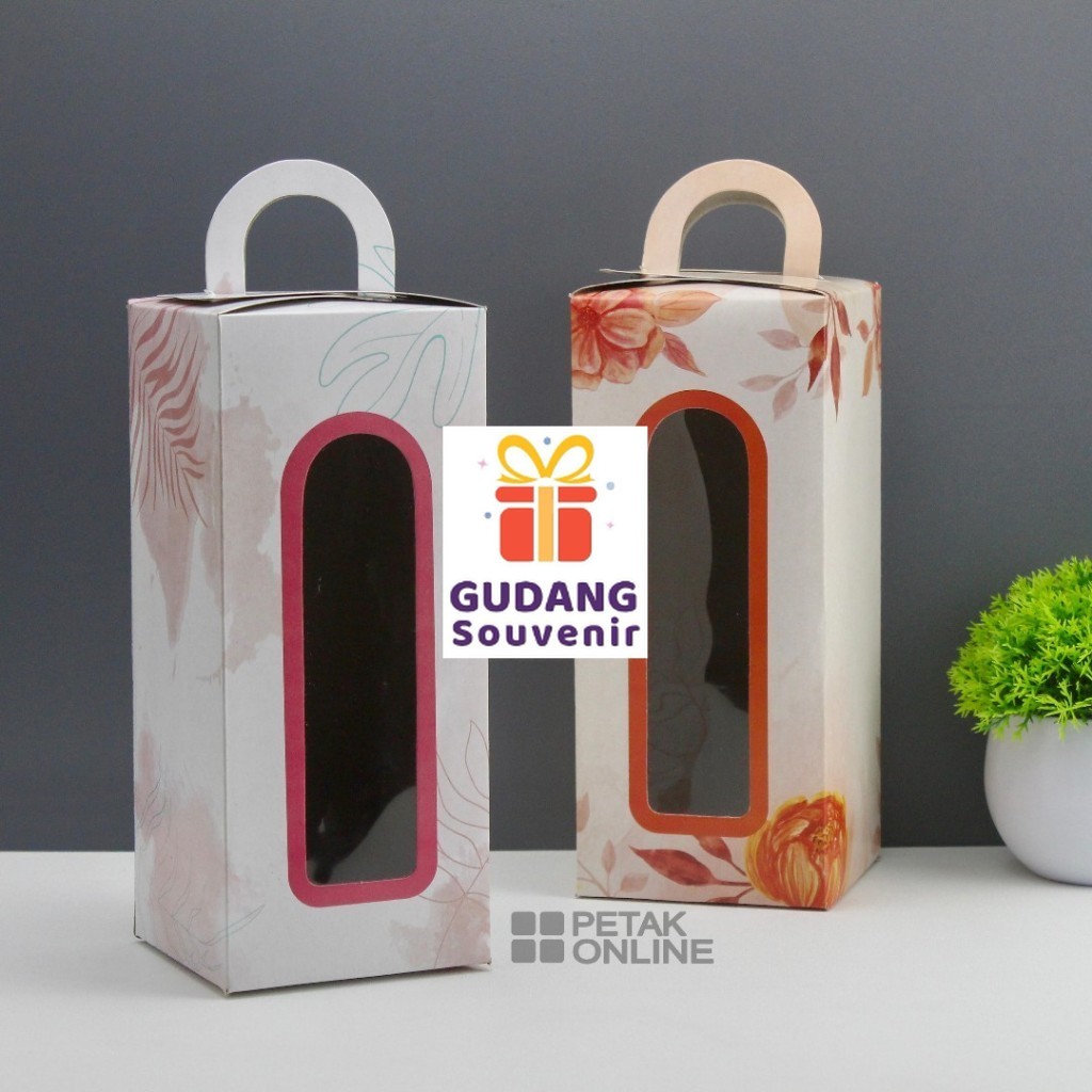 

25 Pcs Box Tenteng Kemasan Botol Sabun 8.4 x 20 CM Harga Murah