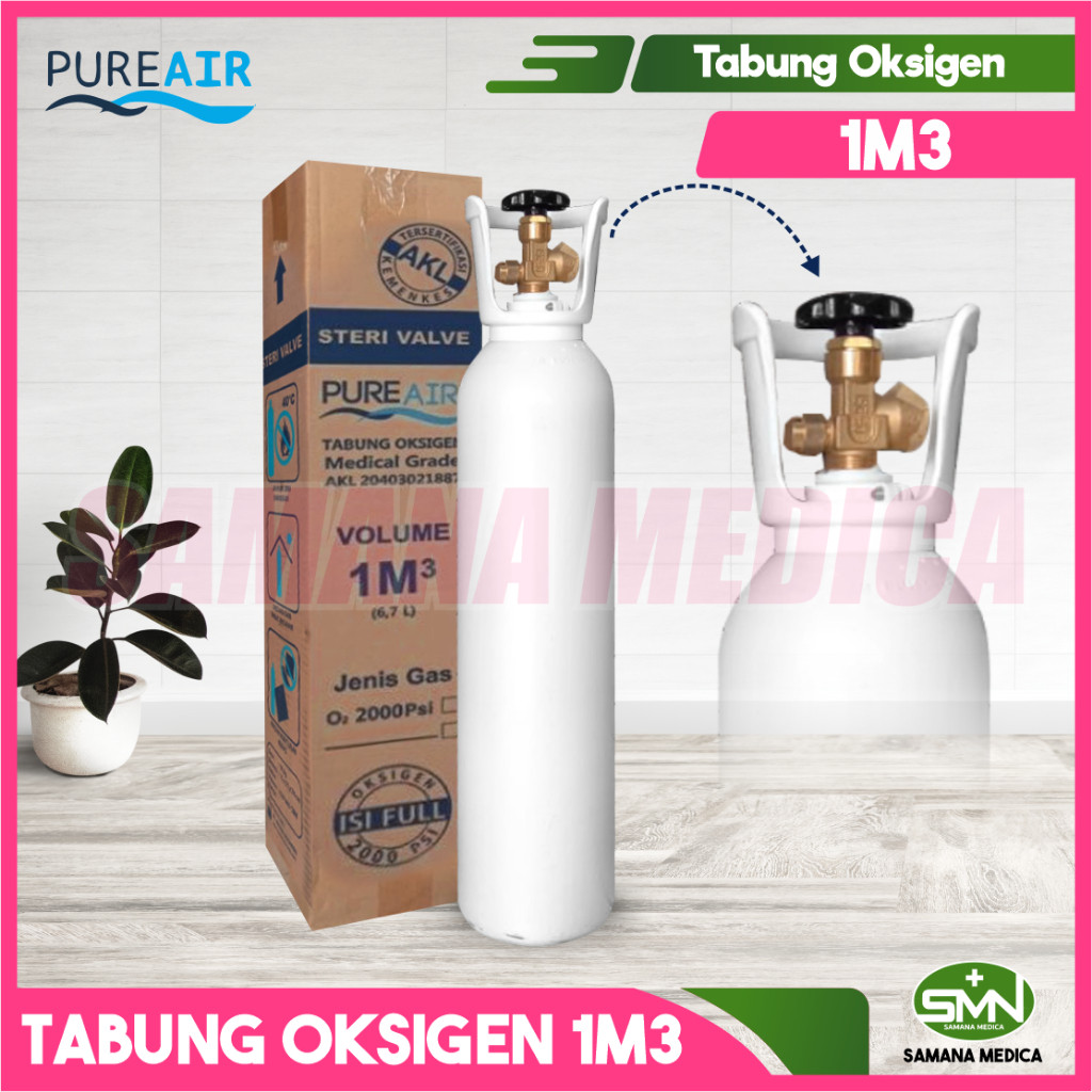 Tabung Oksigen PURE AIR  Medis 1M3 isi Full Tanpa Troli - PURE AIR Murah Promo