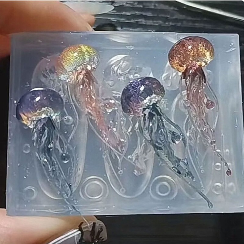 

Soft Silicone Jellyfish Moulds Art Dropper Mold Convenient Art Molds Resin Craft Mould DIY Casting Moulds