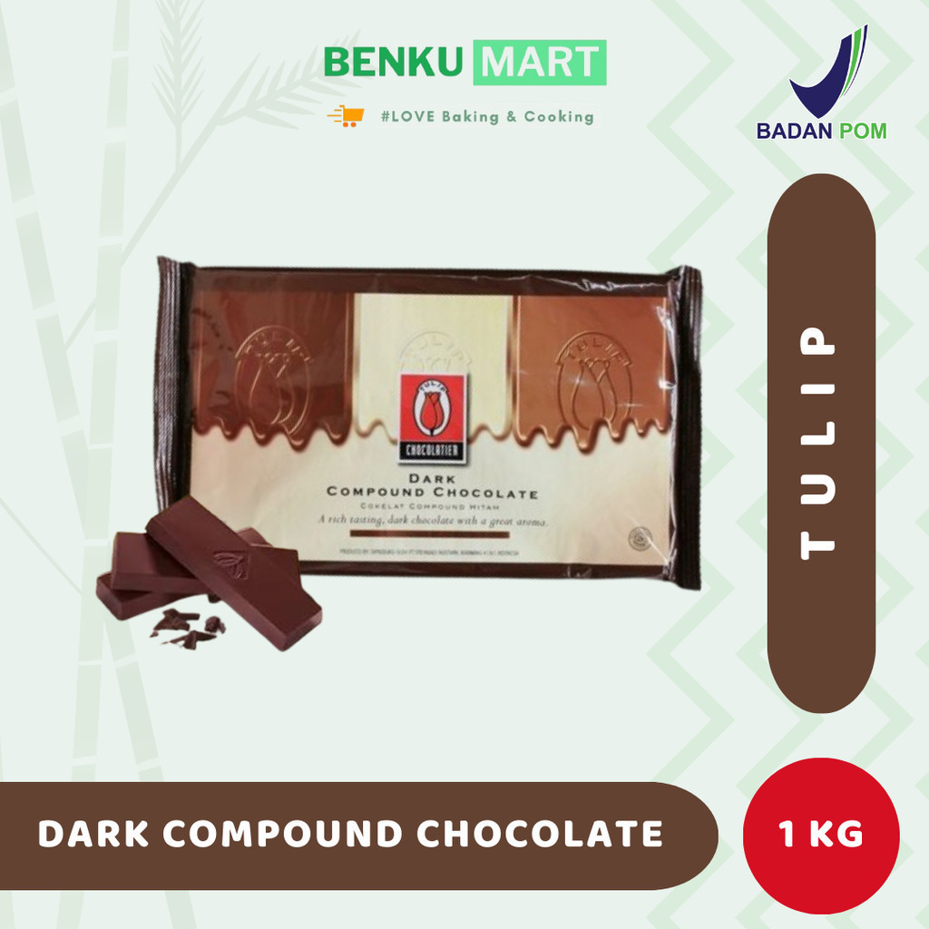 

Coklat tulip dark chocolate compound | cokelat batang murah 1 kg HALAL