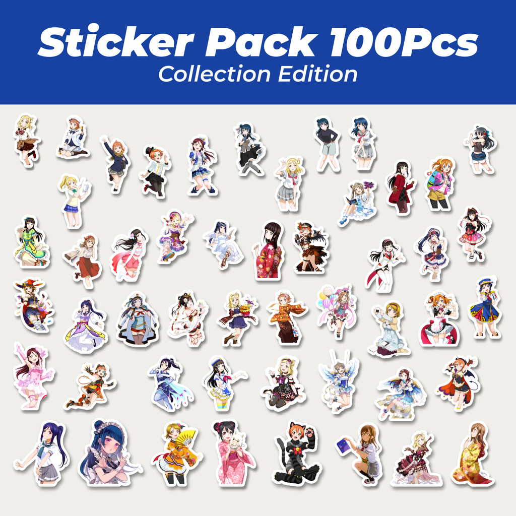 

Hot Stiker Anime Series Love Live Character Mix 3 Lucu Anti Air Stikers Berperekat Waterproof Sticker Decal Buat Motor Helm Buku Journal Koper Casing HP Laptop Botol Minum