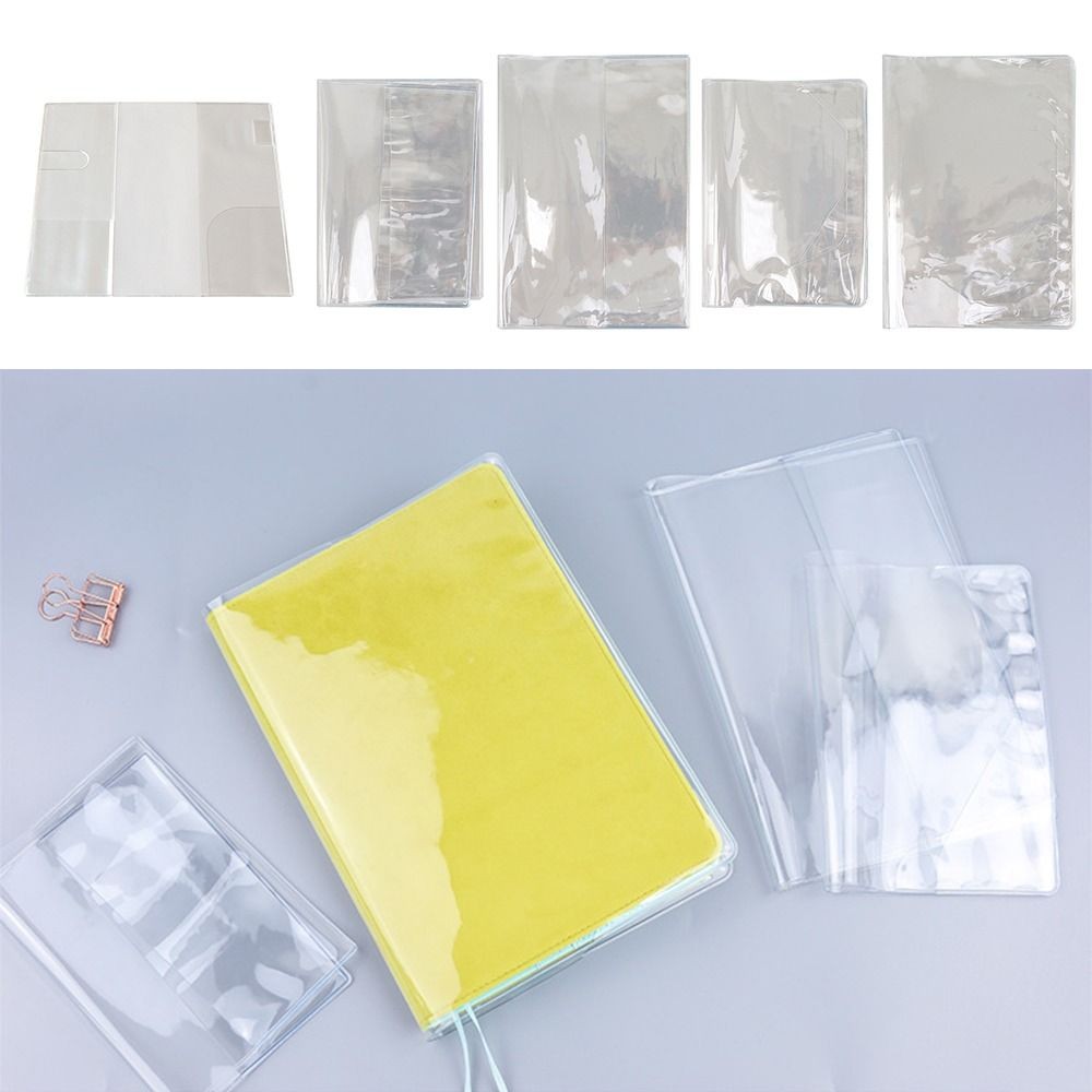 

Durable A5/A6 Notebook Protective Sleeve PVC Transparent Scrapbooking Cover Waterproof Book Cover Diary