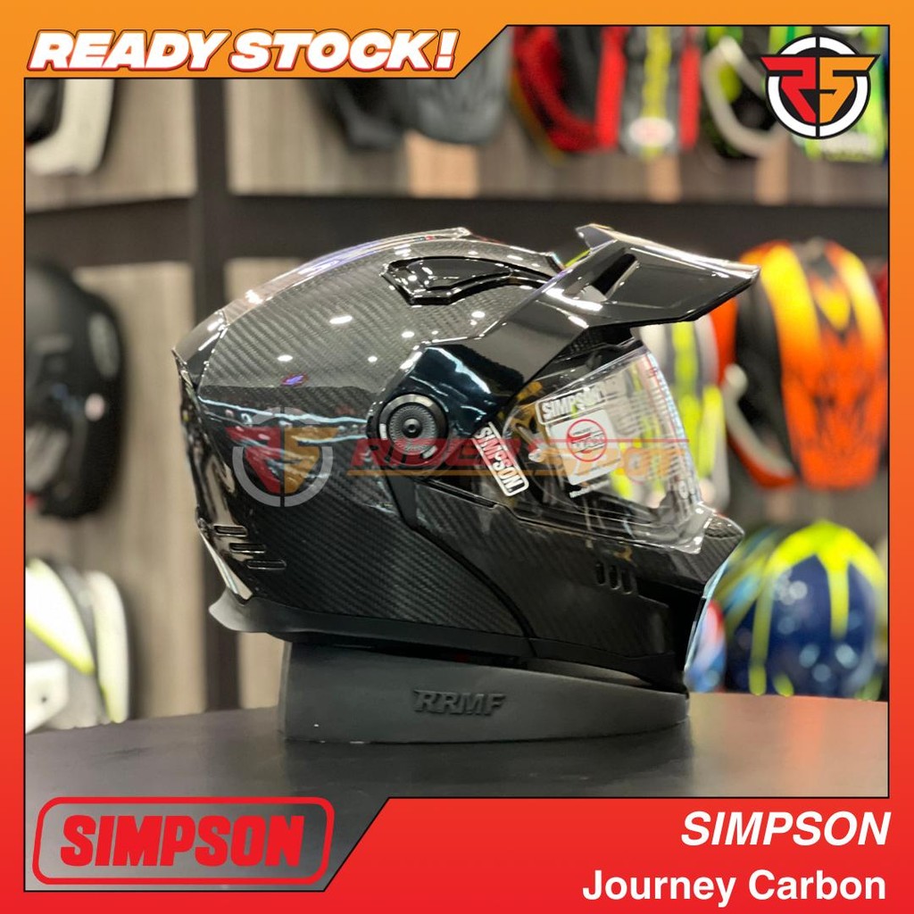 Helm Motor SIMPSON Journey Carbon Modular Helmet Original USA